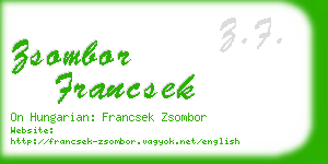zsombor francsek business card